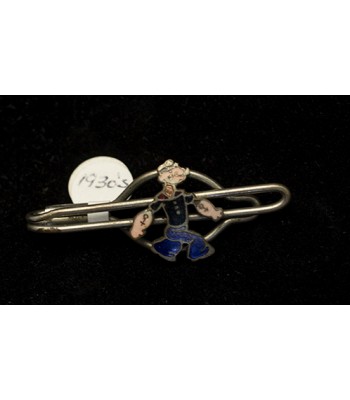 1930's Popeye Enamel Tie Clip